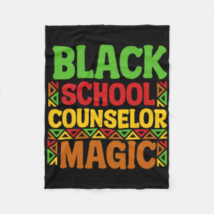Schwarze Schulberater-Magie Schwarze Geschichtsmon Fleecedecke