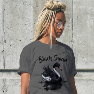 Schwarze Schwan-Kunst-Dunkel-Ästhetik-Grafik-T-Shi T-Shirt