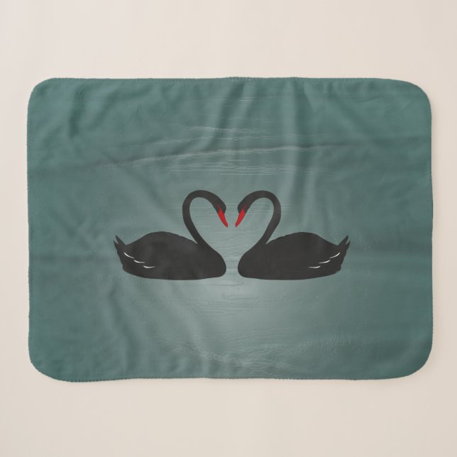 Schwarze Schwäne Sherpadecke (Vorderseite (Horizontal))