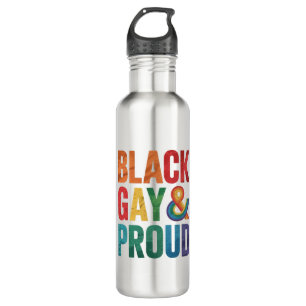 Schwarze Schwule und stolze LGBTQ Schwarze Queers Edelstahlflasche