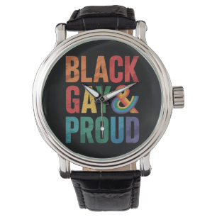 Schwarze Schwule und stolze schwarze LGBTQ Queers Armbanduhr