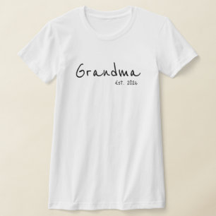 Schwarze Script-Oma etabliert T-Shirt