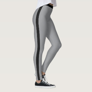 Schwarze Seitenstreifen-Gray Leggings Farben wähle
