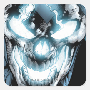 Schwarze Signalleuchte Quadratischer Aufkleber