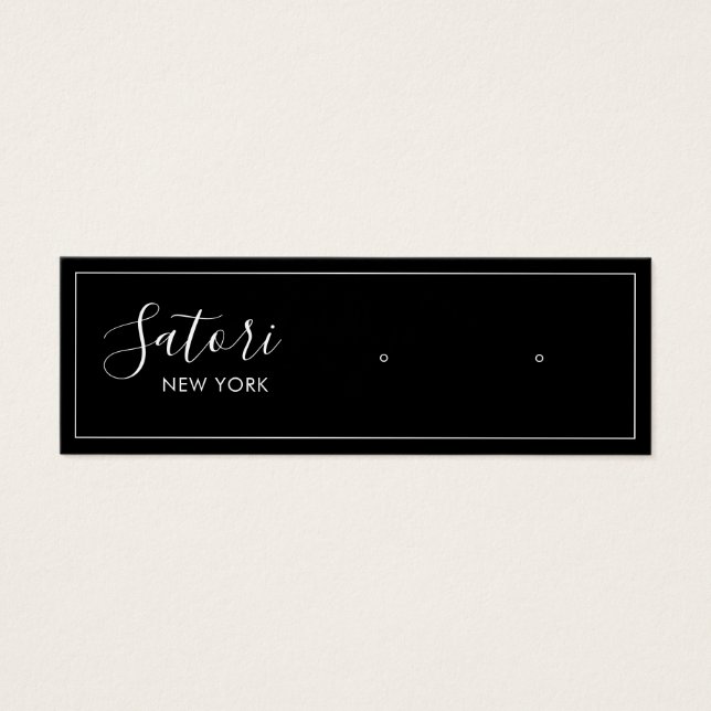 Schwarze Signatur-Script-Gestell-Anzeige (Vorderseite)