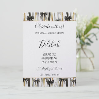 Schwarze Silber Gold Glamour Schleifen & Bänder Ge Einladung