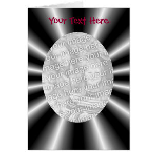 Schwarze Silber Rays Design Ihre Fotokarte