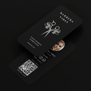 Schwarze Silber-Schere bläserne Stilfserschaft Mod Visitenkarte