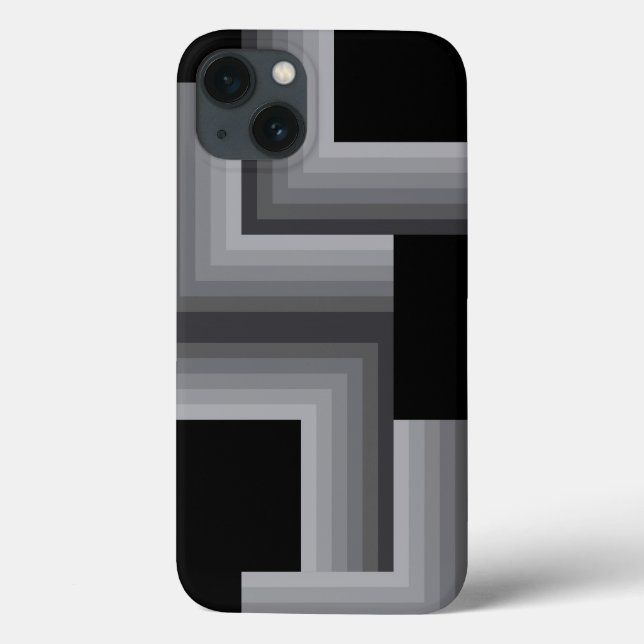 Schwarze, silberne, coole, einzigartige, trendige  Case-Mate iPhone hülle (Rückseite)