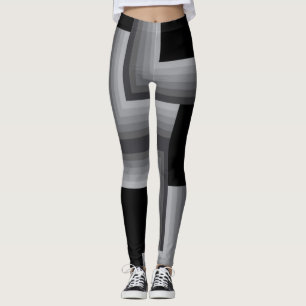Schwarze, silberne, coole, einzigartige, trendige  leggings