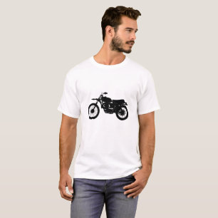 Schwarze Silhouette des Fahrrads - Hintergrundfarb T-Shirt