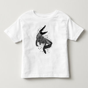 Schwarze Silhouette eines Krokodils Kleinkind T-shirt