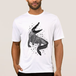 Schwarze Silhouette eines Krokodils T-Shirt