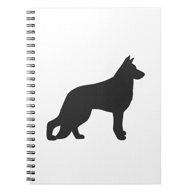 Schwarze Silhouette Notizblock (Vorderseite)