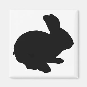 Schwarze Silhouette Ostersonnenmagnet Magnet