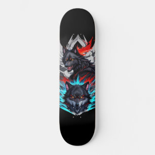 Schwarze Skateboard mit Wölbendesign