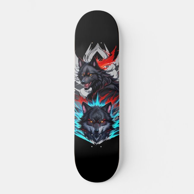 Schwarze Skateboard mit Wölbendesign (Vorderseite)