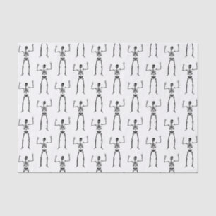 Schwarze Skeleton Silhouette Seidenpapier