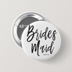 Schwarze Skript-Art-kundenspezifische Hochzeit der Button