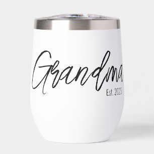 Schwarze Skript-Typografie Oma Errichtet Jahr