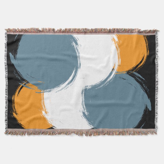 Schwarze Smaragd-Orange-Fusion Decke (Vorderseite)