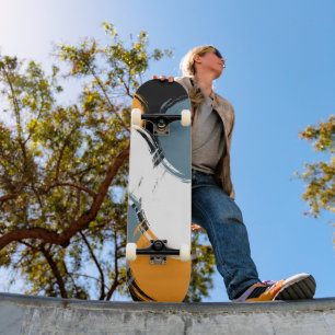 Schwarze Smaragd Orange Fusion Skateboard Deck