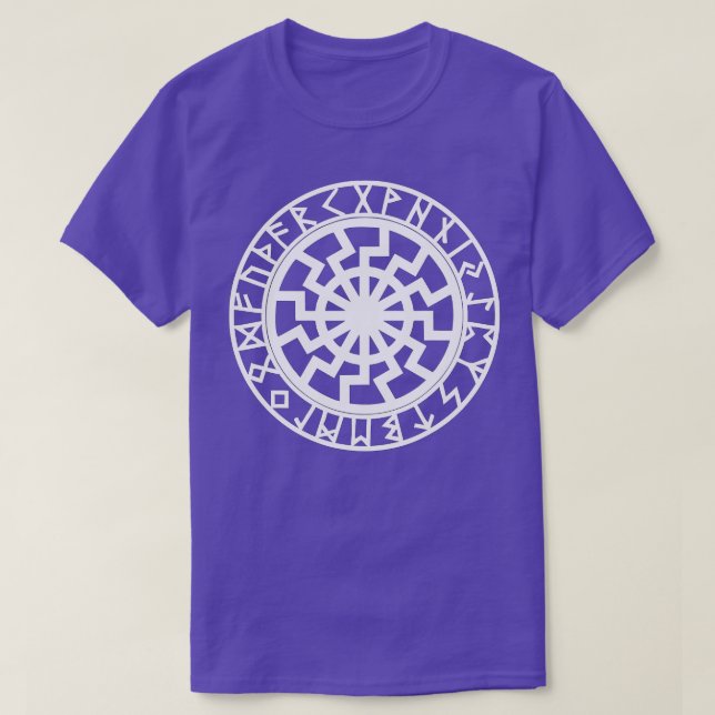 Schwarze Sonne Black Sun Blacksun Runes Futhark Od T-Shirt (Design vorne)