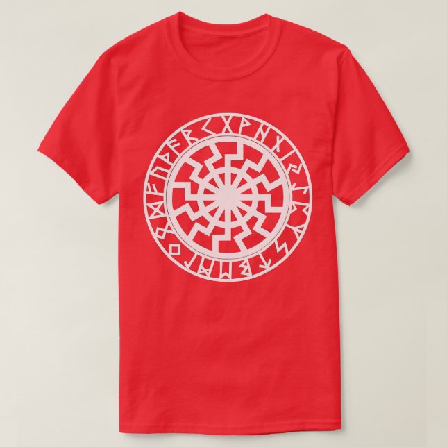 Schwarze Sonne Black Sun Blacksun Runes Futhark Od T-Shirt (Design vorne)
