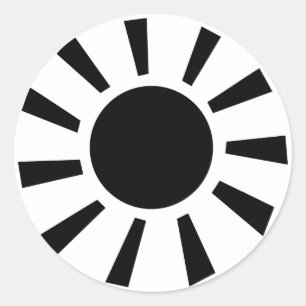 Schwarze Sonne Runder Aufkleber