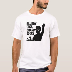 Schwarze Sonnenbrille Menge Gig Nacht Zitat T-Shirt