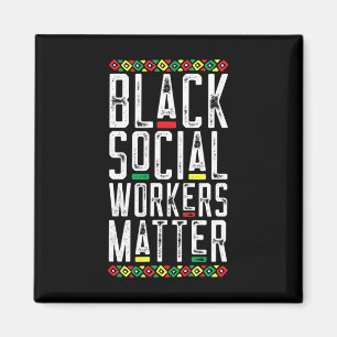 Schwarze Sozialarbeiter Problem Afroamerikaner Leb Magnet