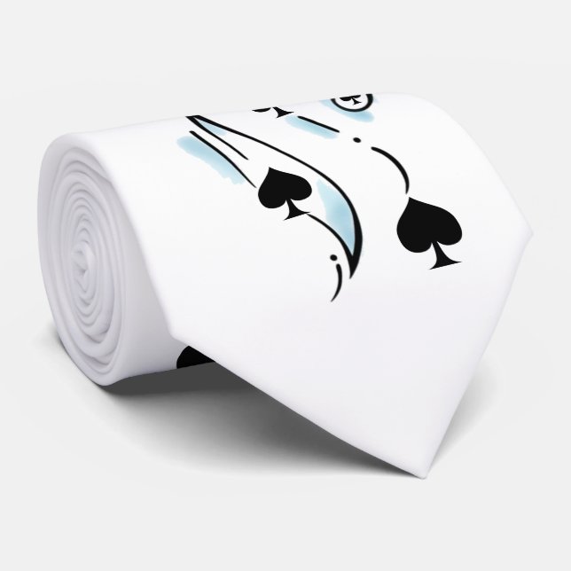 Schwarze Spades Tattoo Style Thunder_Cove Krawatte (Gerollt)