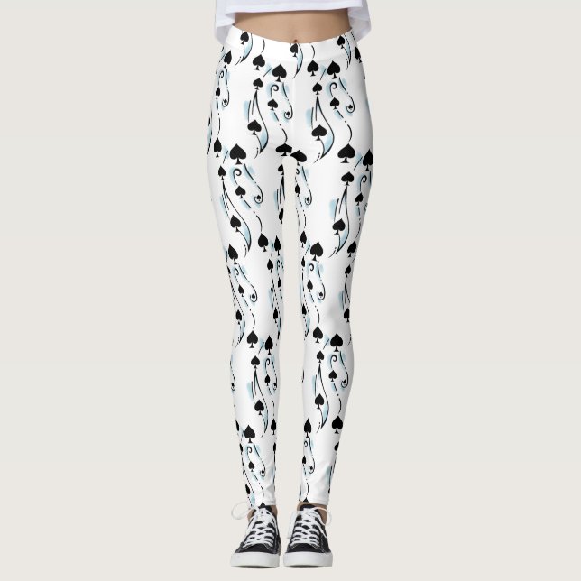 Schwarze Spades Tattoo Style Thunder_Cove Leggings (Vorderseite)