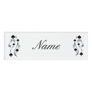 Schwarze Spades Tattoo Style Thunder_Cove Namenschild