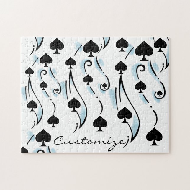 Schwarze Spades Tattoo Style Thunder_Cove Puzzle (Horizontal)