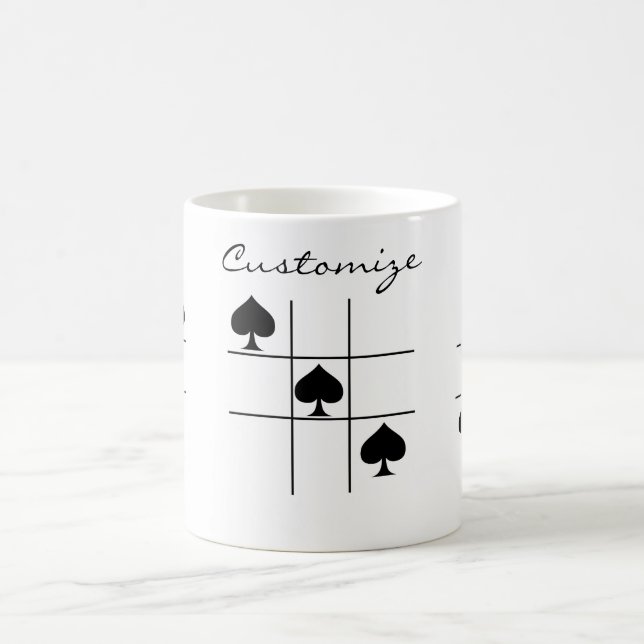 Schwarze Spades Tic Tac Toe Thunder_Cove Kaffeetasse (Mittel)