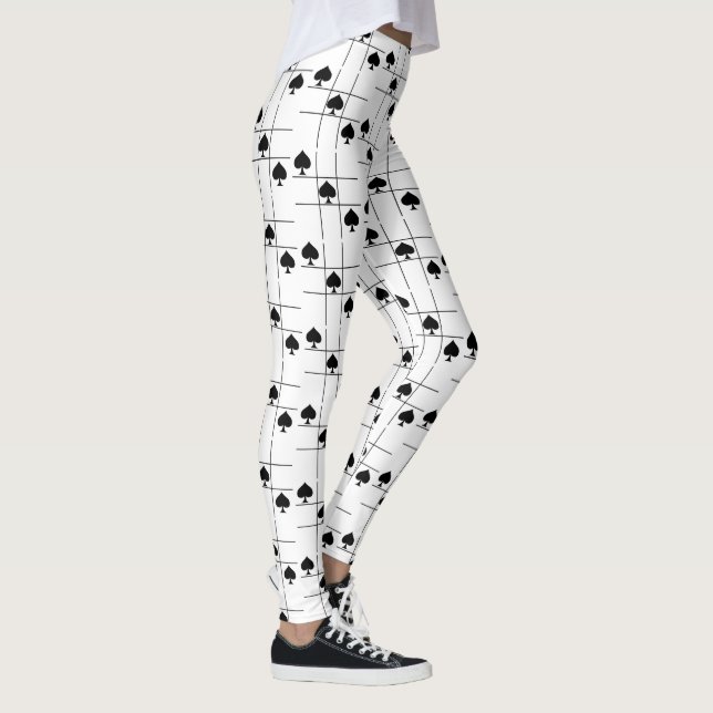 Schwarze Spades Tic Tac Toe Thunder_Cove Leggings (Rechts)