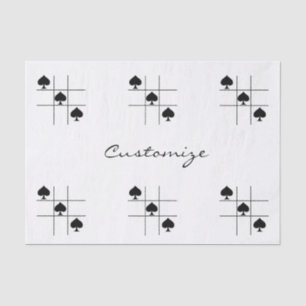 Schwarze Spades Tic Tac Toe Thunder_Cove Seidenpapier