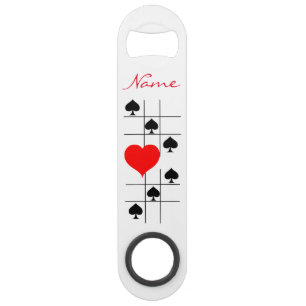 Schwarze Spades Tic Tac Toe Thunder_Cove Speed Flaschenöffner