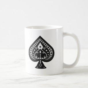 Schwarze Spaten: Poker kardiert Anzug: Tasse