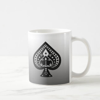 Schwarze Spaten: Poker kardiert Anzug: Tasse