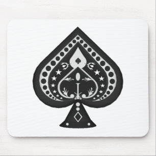 Schwarze Spaten: Spielkarte-Anzug: Mousepad