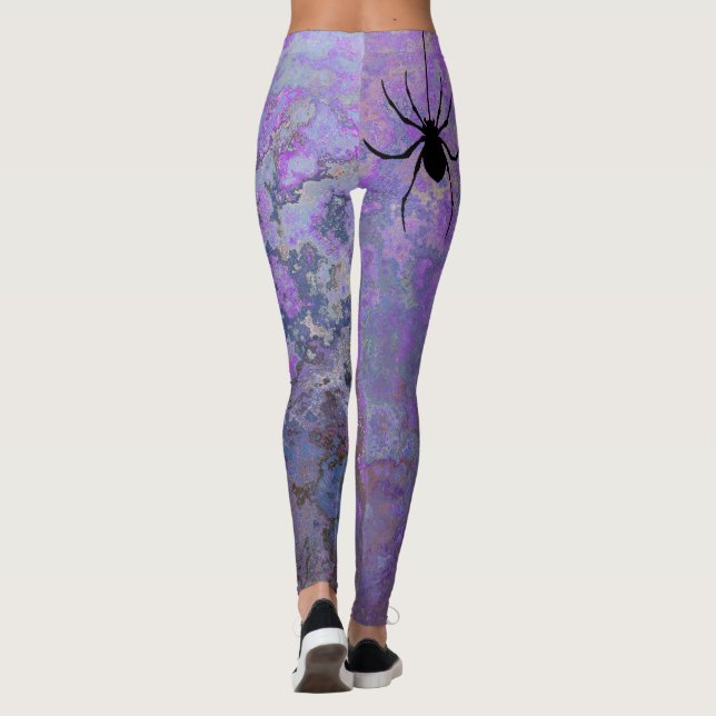 Schwarze Spider Leggings (Rückseite)