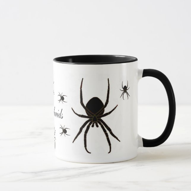 Schwarze Spinne, Arachnide Tasse (Rechts)