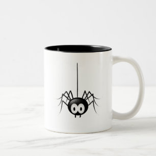 Schwarze Spinnen-niedliches Halloween-Geschenk Zweifarbige Tasse