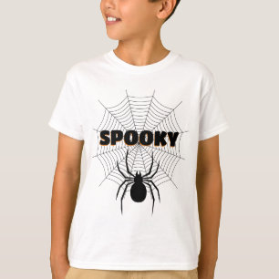 Schwarze Spinnennetz-Halloween-Gruselig T-Shirt
