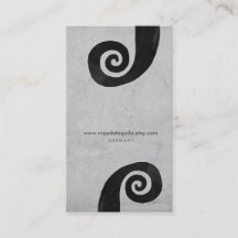 Schwarze Spirale bedrückte handgefertigte Visitenk