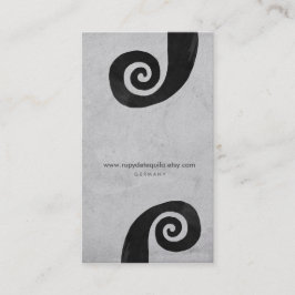 Schwarze Spirale bedrückte handgefertigte Visitenk Visitenkarte