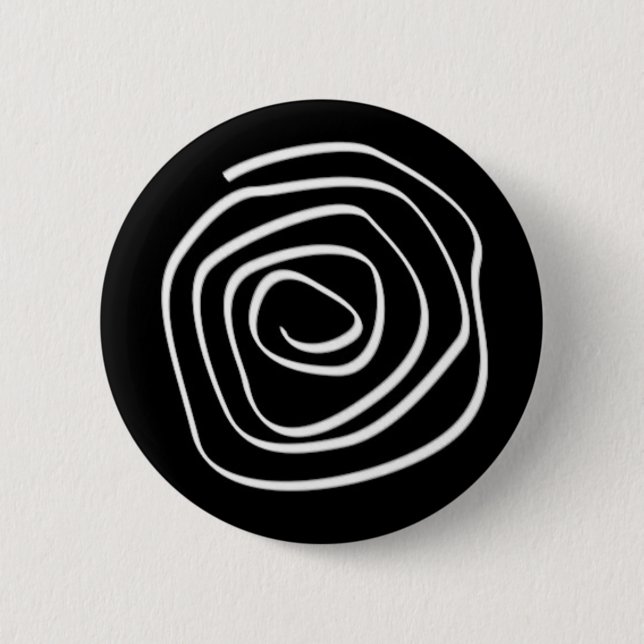 Schwarze Spirale Button (Vorderseite)