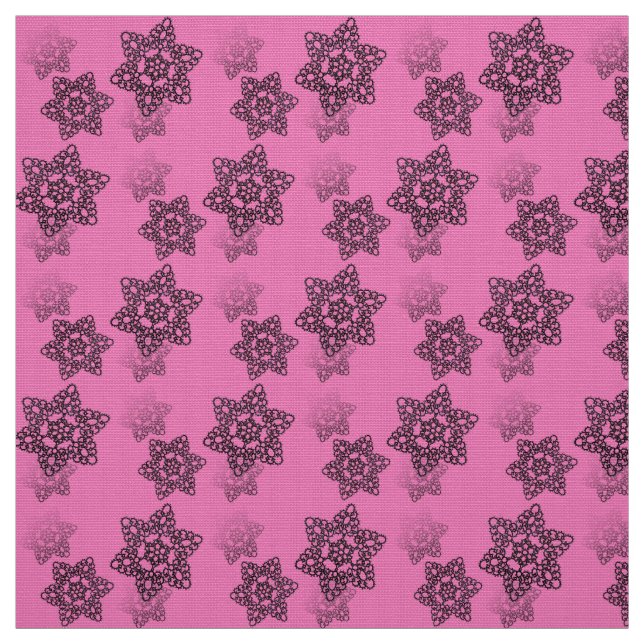 Schwarze Spitze auf rosa Stoff (Muster)